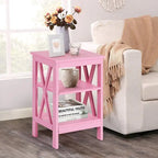 Table de chevet moderne avec 3 étagères de rangement
