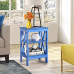 Table de chevet moderne avec 3 étagères de rangement