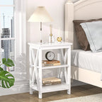 Table de chevet moderne avec 3 étagères de rangement