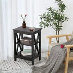 Table de chevet moderne avec 3 étagères de rangement