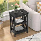 Table de chevet moderne avec 3 étagères de rangement