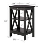 Table de chevet moderne avec 3 étagères de rangement