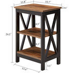 Table de chevet moderne avec 3 étagères de rangement