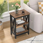 Table de chevet moderne avec 3 étagères de rangement