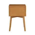 Table de chevet compacte à 2 tiroirs en bois style Mid-Century Modern