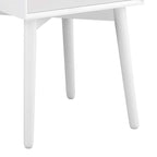 Table de chevet compacte à 2 tiroirs en bois style Mid-Century Modern