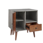 Table de chevet de rangement grise