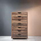 Meuble de rangement à tiroirs pour bureau 7 tiroirs, unité de classement mobile avec roulettes pivotantes, rangement d'artisanat pour la maison, le bureau