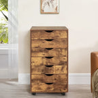 Meuble de rangement à tiroirs pour bureau 7 tiroirs, unité de classement mobile avec roulettes pivotantes, rangement d'artisanat pour la maison, le bureau