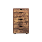 Meuble de rangement à tiroirs pour bureau 7 tiroirs, unité de classement mobile avec roulettes pivotantes, rangement d'artisanat pour la maison, le bureau