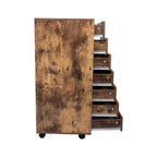 Meuble de rangement à tiroirs pour bureau 7 tiroirs, unité de classement mobile avec roulettes pivotantes, rangement d'artisanat pour la maison, le bureau