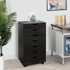 Meuble de rangement à tiroirs pour bureau 7 tiroirs, unité de classement mobile avec roulettes pivotantes, rangement d'artisanat pour la maison, le bureau