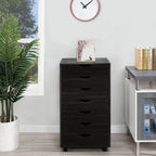 Meuble de rangement à tiroirs pour bureau 7 tiroirs, unité de classement mobile avec roulettes pivotantes, rangement d'artisanat pour la maison, le bureau