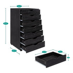 Meuble de rangement à tiroirs pour bureau 7 tiroirs, unité de classement mobile avec roulettes pivotantes, rangement d'artisanat pour la maison, le bureau