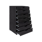 Meuble de rangement à tiroirs pour bureau 7 tiroirs, unité de classement mobile avec roulettes pivotantes, rangement d'artisanat pour la maison, le bureau