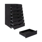 Meuble de rangement à tiroirs pour bureau 7 tiroirs, unité de classement mobile avec roulettes pivotantes, rangement d'artisanat pour la maison, le bureau