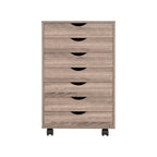 Meuble de rangement à tiroirs pour bureau 7 tiroirs, unité de classement mobile avec roulettes pivotantes, rangement d'artisanat pour la maison, le bureau