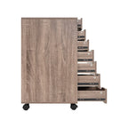 Meuble de rangement à tiroirs pour bureau 7 tiroirs, unité de classement mobile avec roulettes pivotantes, rangement d'artisanat pour la maison, le bureau