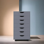 Meuble de rangement à tiroirs pour bureau 7 tiroirs, unité de classement mobile avec roulettes pivotantes, rangement d'artisanat pour la maison, le bureau