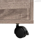 Commode à 5 tiroirs, commode de rangement en bois avec roulettes, organisateur de rangement pour travaux manuels et unité de rangement de bureau avec tiroirs