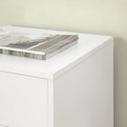 Commode à 5 tiroirs, commode de rangement en bois avec roulettes, organisateur de rangement pour travaux manuels et unité de rangement de bureau avec tiroirs