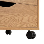 Commode à 5 tiroirs, commode de rangement en bois avec roulettes, organisateur de rangement pour travaux manuels et unité de rangement de bureau avec tiroirs