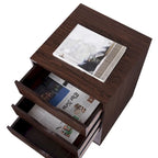 Commode à 5 tiroirs, commode de rangement en bois avec roulettes, organisateur de rangement pour travaux manuels et unité de rangement de bureau avec tiroirs