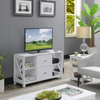  Oxford Deluxe 2 Drawer TV Stand with Shelves for TVs up to 55 Inches