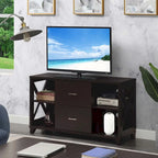 Meuble TV de luxe avec 2 tiroirs et étagères, pour téléviseurs jusqu'à 55 pouces