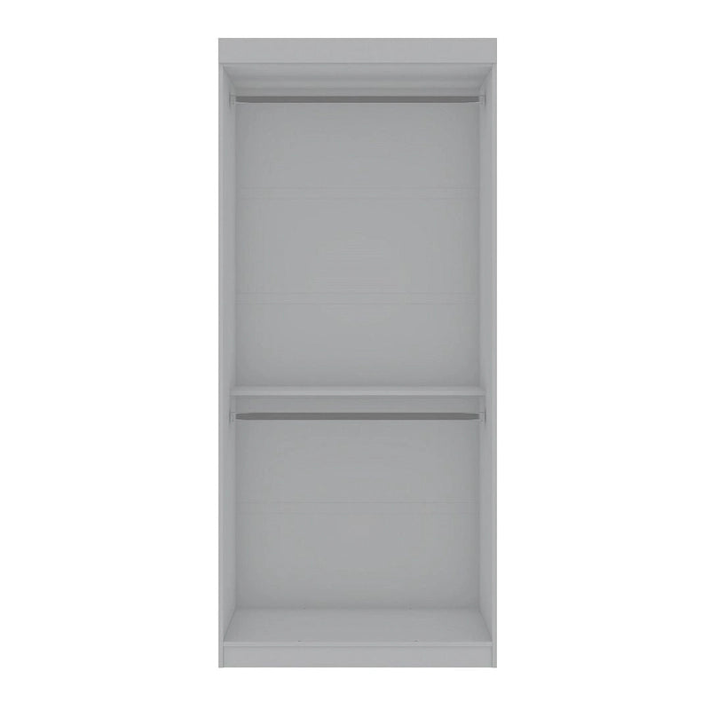 Armoire penderie moderne double ouverte de 35,9 po avec 2 tringles de suspension
