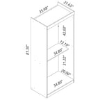 Armoire penderie moderne double ouverte de 35,9 po avec 2 tringles de suspension