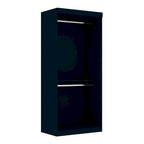Armoire penderie moderne double ouverte de 35,9 po avec 2 tringles de suspension