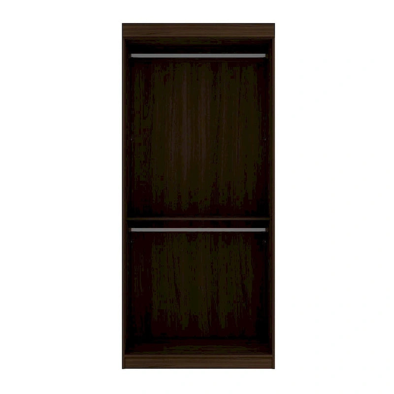 Armoire penderie moderne double ouverte de 35,9 po avec 2 tringles de suspension
