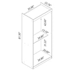 Armoire penderie moderne double ouverte de 35,9 po avec 2 tringles de suspension