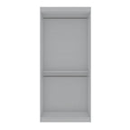Armoire penderie moderne double ouverte de 35,9 po avec 2 tringles de suspension