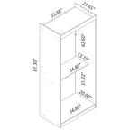 Armoire penderie moderne double ouverte de 35,9 po avec 2 tringles de suspension