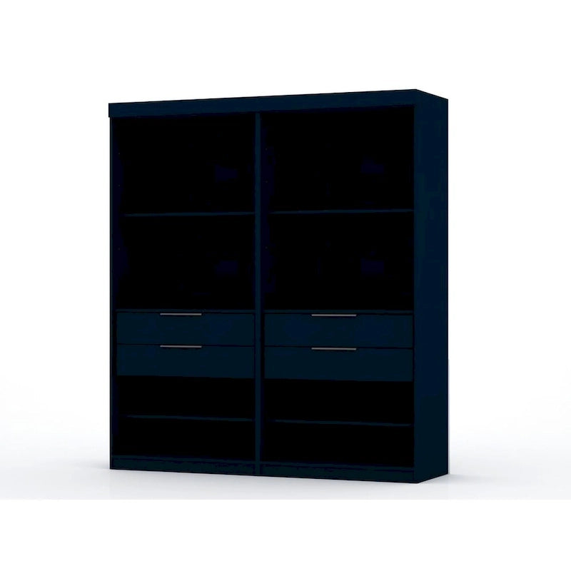 Ouvrir 2 armoires de garde-robe modernes sectionnelles