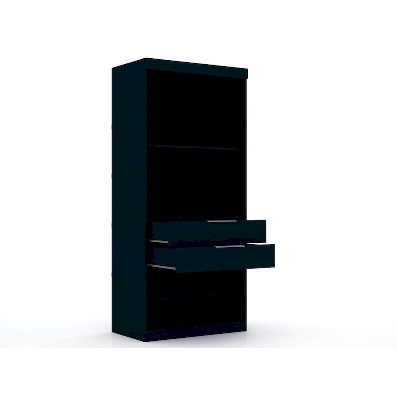 Ouvrir 2 armoires de garde-robe modernes sectionnelles