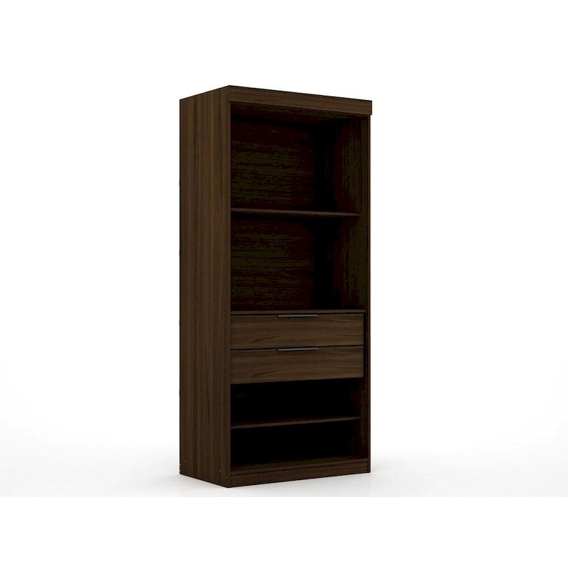 Ouvrir 2 armoires de garde-robe modernes sectionnelles