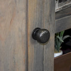 Meuble TV de 84 pouces pour téléviseurs jusqu'à 95 pouces, Aucun assemblage requis, Finition bois de grange