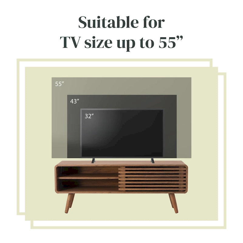 Meuble TV bas à lattes 46 KD