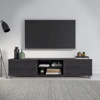 Meuble TV bas avec portes pour téléviseurs jusqu'à 85 pouces