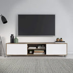 Meuble TV bas avec portes pour téléviseurs jusqu'à 85 pouces