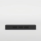 Meuble TV minimaliste avec tiroirsConsole multimédia en bois massif avec placards, porte abattante, placage noyer, entièrement assemblé