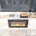 Meuble TV avec cheminée encastrable – Meuble multimédia élégant