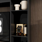 Meuble TV avec cheminée encastrable – Meuble multimédia élégant