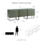 Meuble TV moderne à 3 portes de 150 cm