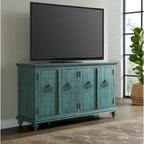Meuble TV console en bois massif 65