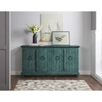 Meuble TV console en bois massif 65