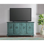 Meuble TV console en bois massif 65